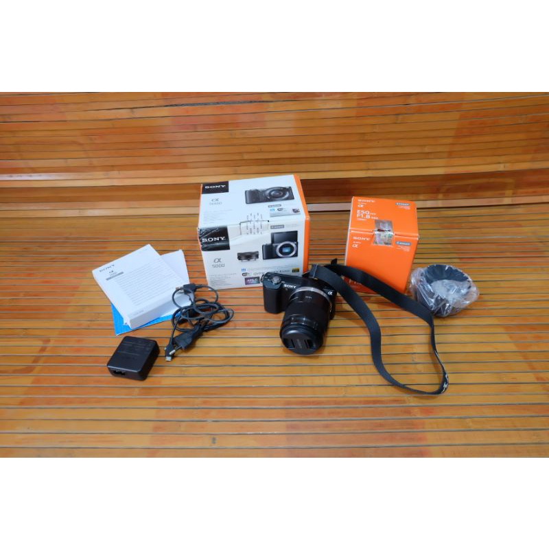 kamera mirrorless sony a5000 lensa fix 50mm f1.8