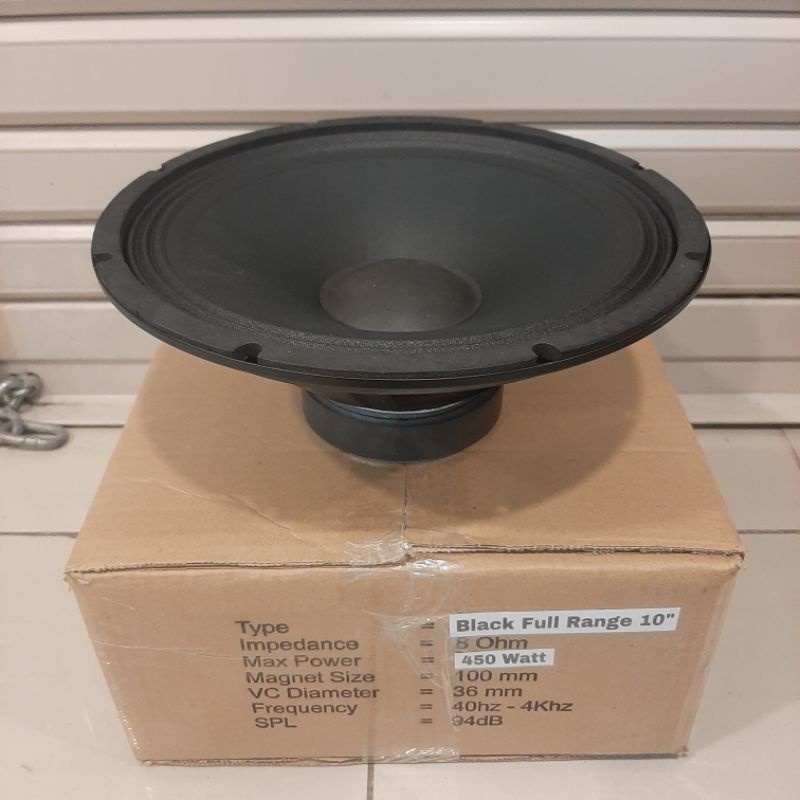 Speaker Component 3R 10 Inch Full Range 450 Watt Black Series Original