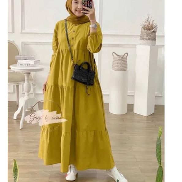 Langsung Atc ⭐ Kirania Dress | Bahan Rayon | Dress Muslim | Baju muslim | Kirania midi | Midi Dress