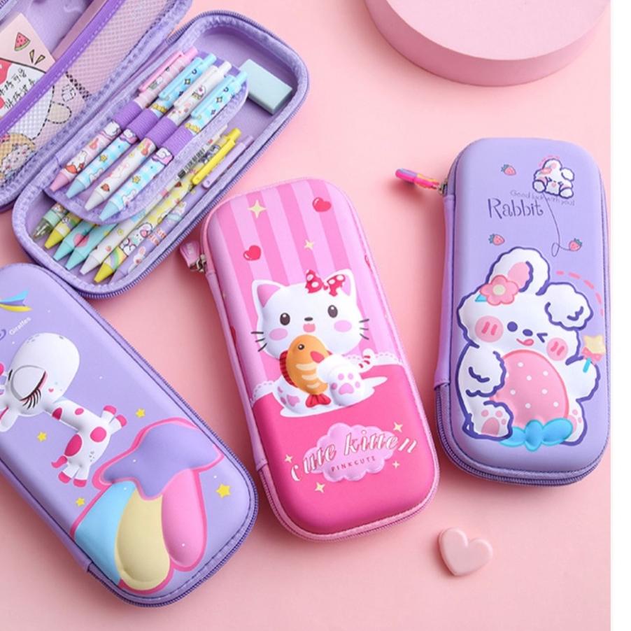 

Flash Saleホ Tempat Pensil Kotak pensil 3D Timbul Hardcase Pencil Case Box HardMotif Cewek Cowok .. .. ..