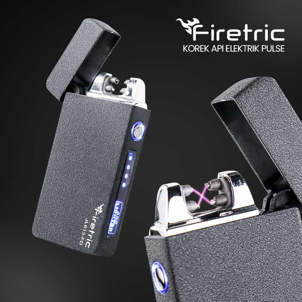 100% Ori Firetric Korek Api Elektrik Pulse Plasma Double Arc Lighter - JL613-FD Garansi