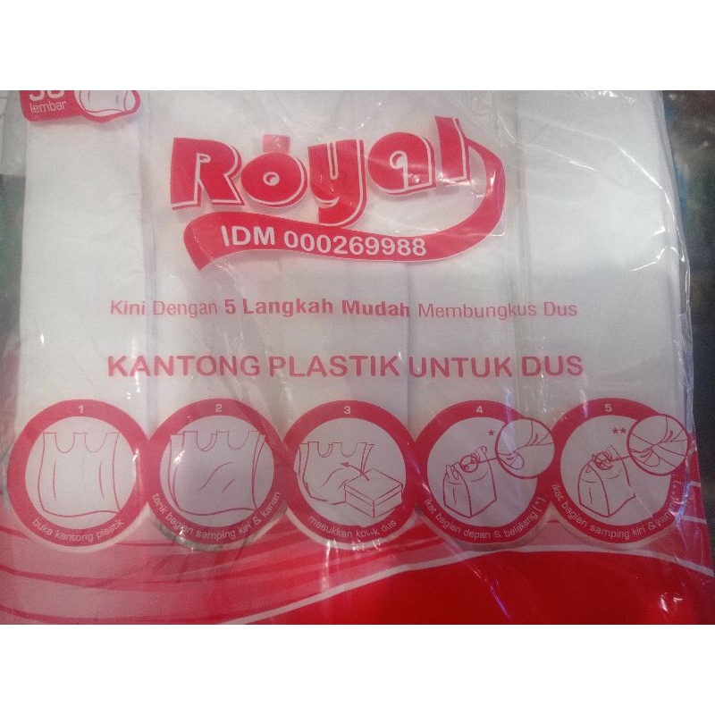 KRESEK HD ROYAL UNTUK HAJATAN KARDUS BERKAT NASI COKLAT PUTIH BISA DITALI UKURAN 18 20 22 KRESEK MOTIF KUAT PUTIH KANTONG PLASTIK BERWARNA TEBAL