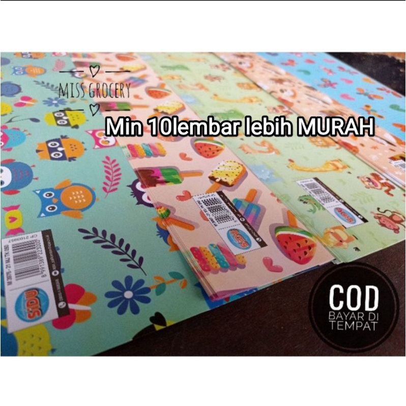 KERTAS KADO SIDU KIKI ORIGINAL GLOSSY MOTIF MURAH ECER UKURAN 49X60cm