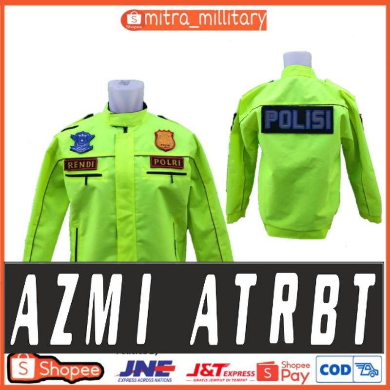 JAKET POLISI (CORDURA) FULL HIJAU PATWAL/POLANTAS/POLRI FULL LOGO