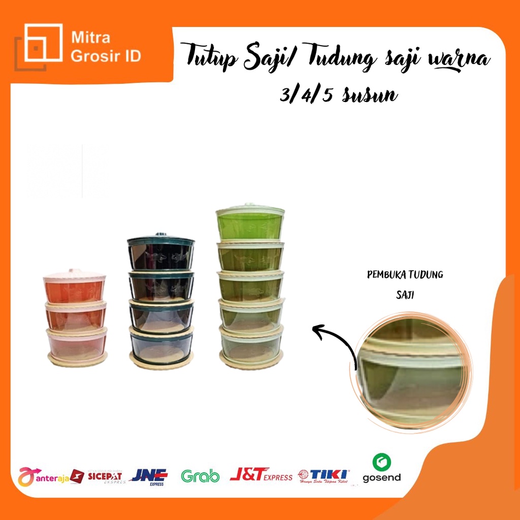 TUTUP SAJI/TUDUNG SAJI WARNA 3 SUSUN/4 SUSUN/5 SUSUN