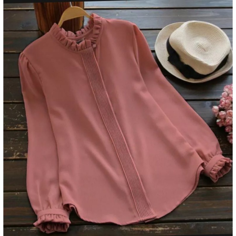 IMJ LILAC BLOUSE PREMIUM ATASAN WANITA LENGAN PANJANG BEST SELLER