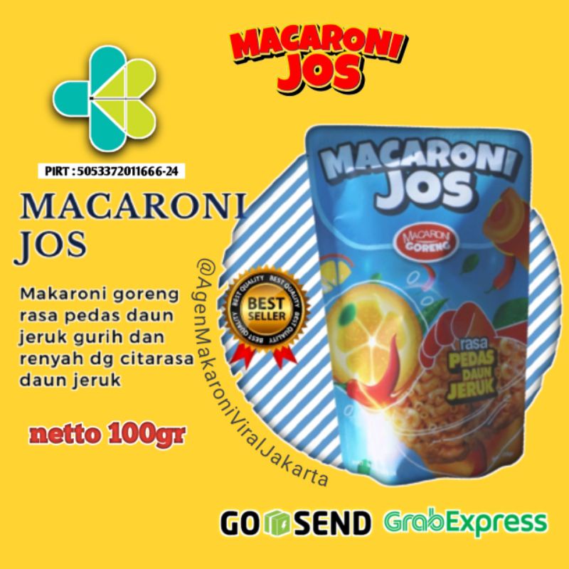 

Makaroni Goreng Spesial Kemasan Premium 100gr MACARONI JOS Rasa Pedas Daun Jeruk Best Seller