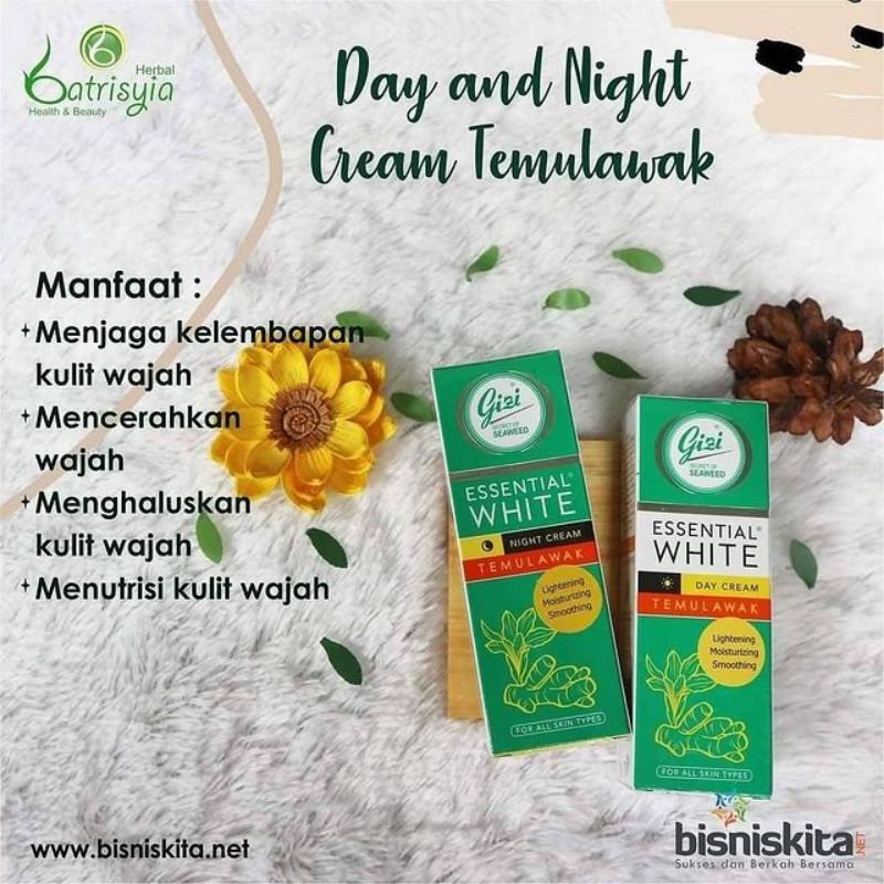 CREAM ESSENTIAL WHITE GIZI TEMULAWAK/ CREAM TEMULAWAK AMAN BPOM