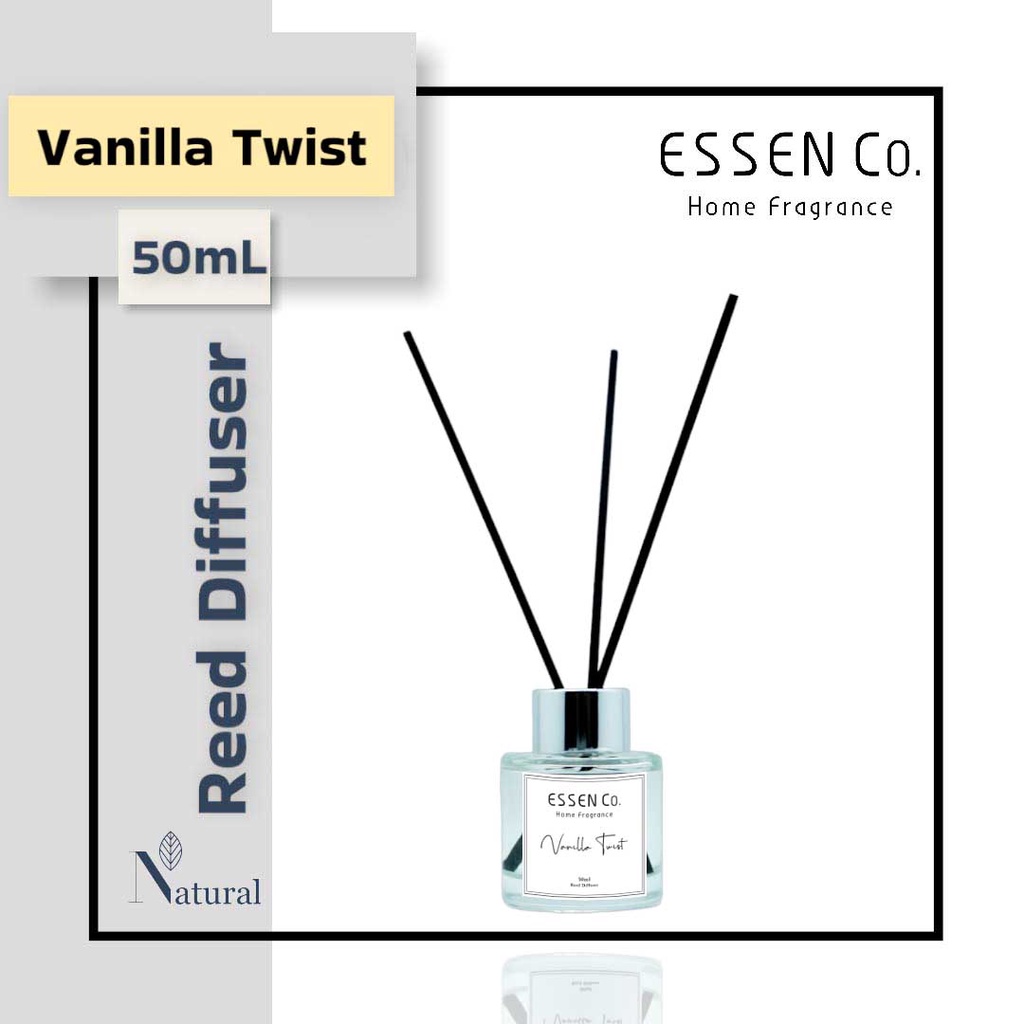 Essen Co Reed Diffuser Aromatherapy Vanilla  Pengharum Pewangi Ruangan Vanila Aromaterapi Vanili 50ml