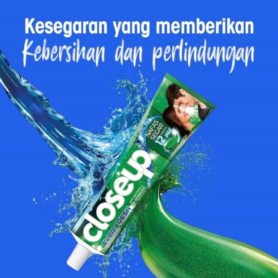 Close Up Ever Fresh Menthol Fresh Pasta Gigi 160gr [GRATIS HADIAH]