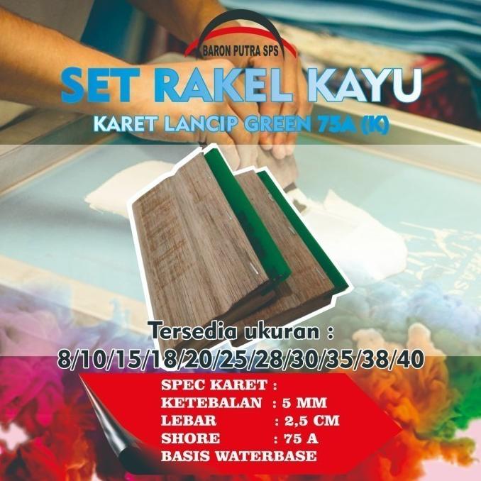 

~~~~~] SET RAKEL KAYU KARET GREEN 25CM 75A