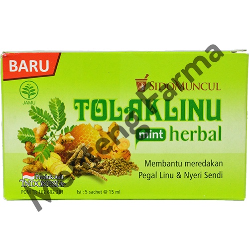 Tolak Linu Mint Herbal - Dus isi 5 sachet