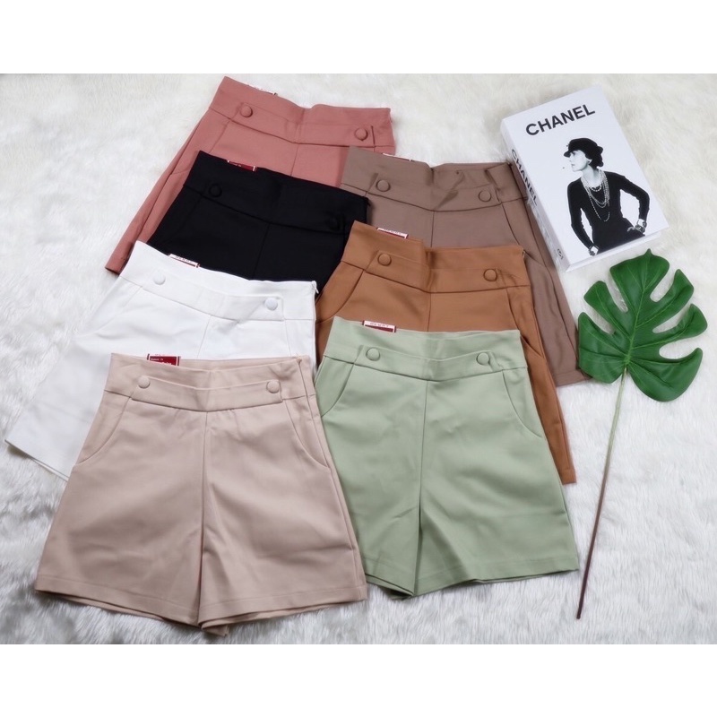 CELANA PENDEK BEWRY HIGHWAIST VASIASI KANCING DUA IMPORT BANGKOK (CLBRY014)