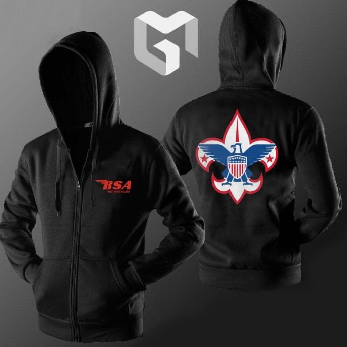 Jaket Pria Bsa Motorcycle Sweater Distro Polos