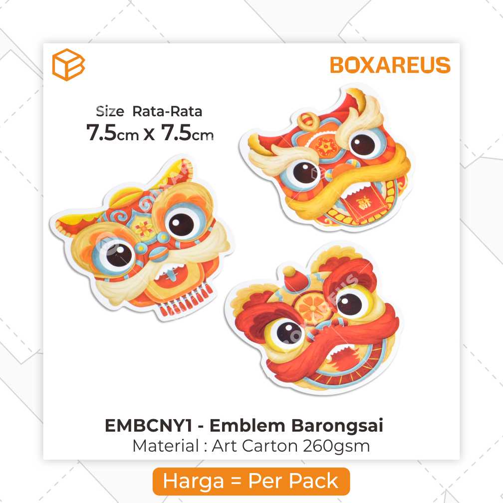 Hangtag Imlek Emblem CNY Hiasan Dekorasi Aksesoris Hampers - EMBCNY