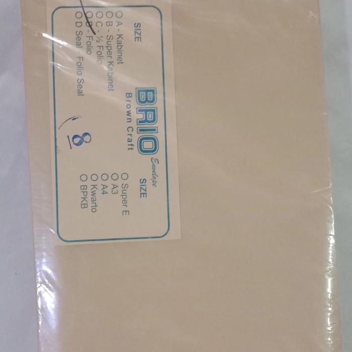 

Mantap Amplop Coklat Folio 100 Lbr Murah