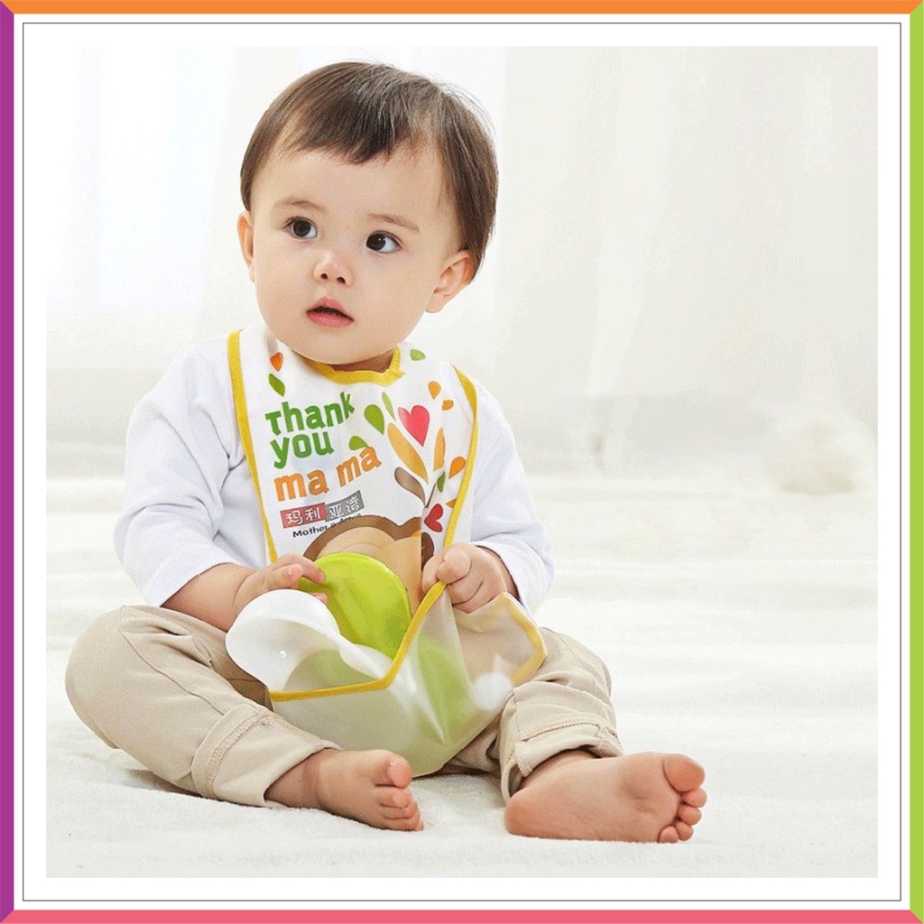 ❤ Fashionbabies ❤ SLABER BAYI WATERPROOF / CELEMEK MAKAN BAYI MURAH SLABER BIBS BAYI IMPORT