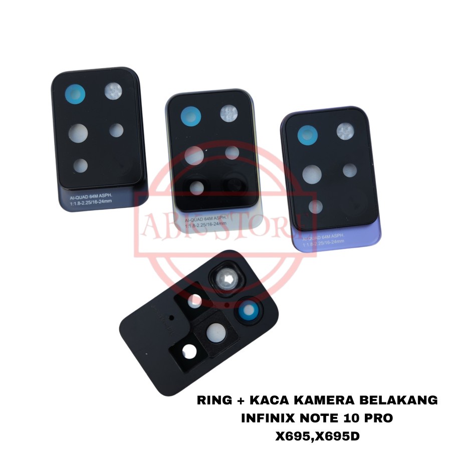 RING + LENSA CAMERA / KACA KAMERA BELAKANG INFINIX NOTE 10 PRO ORI - mamanmobile