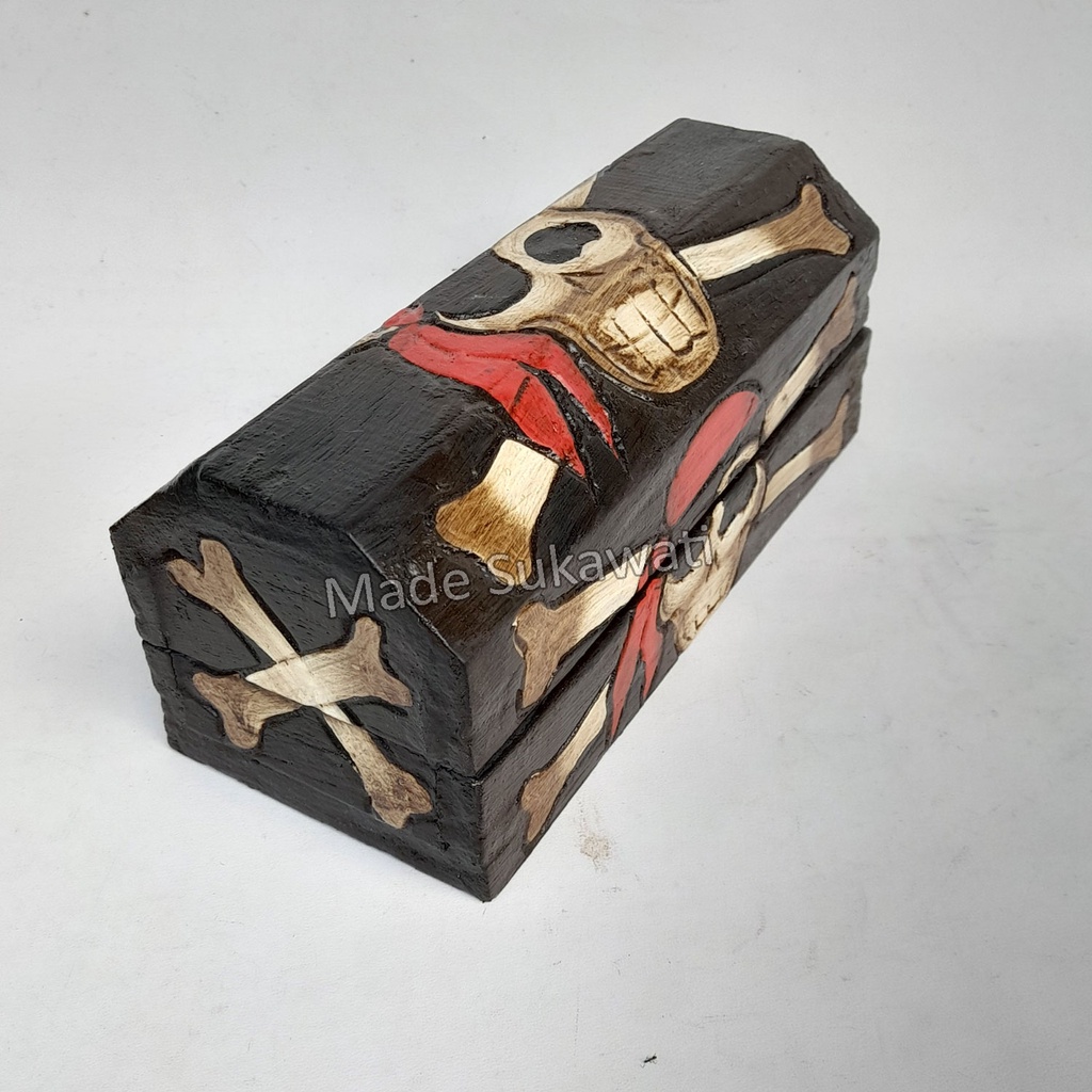 Kotak kayu Keranda mayat jenazah tengkorak kerajinan handmade bali