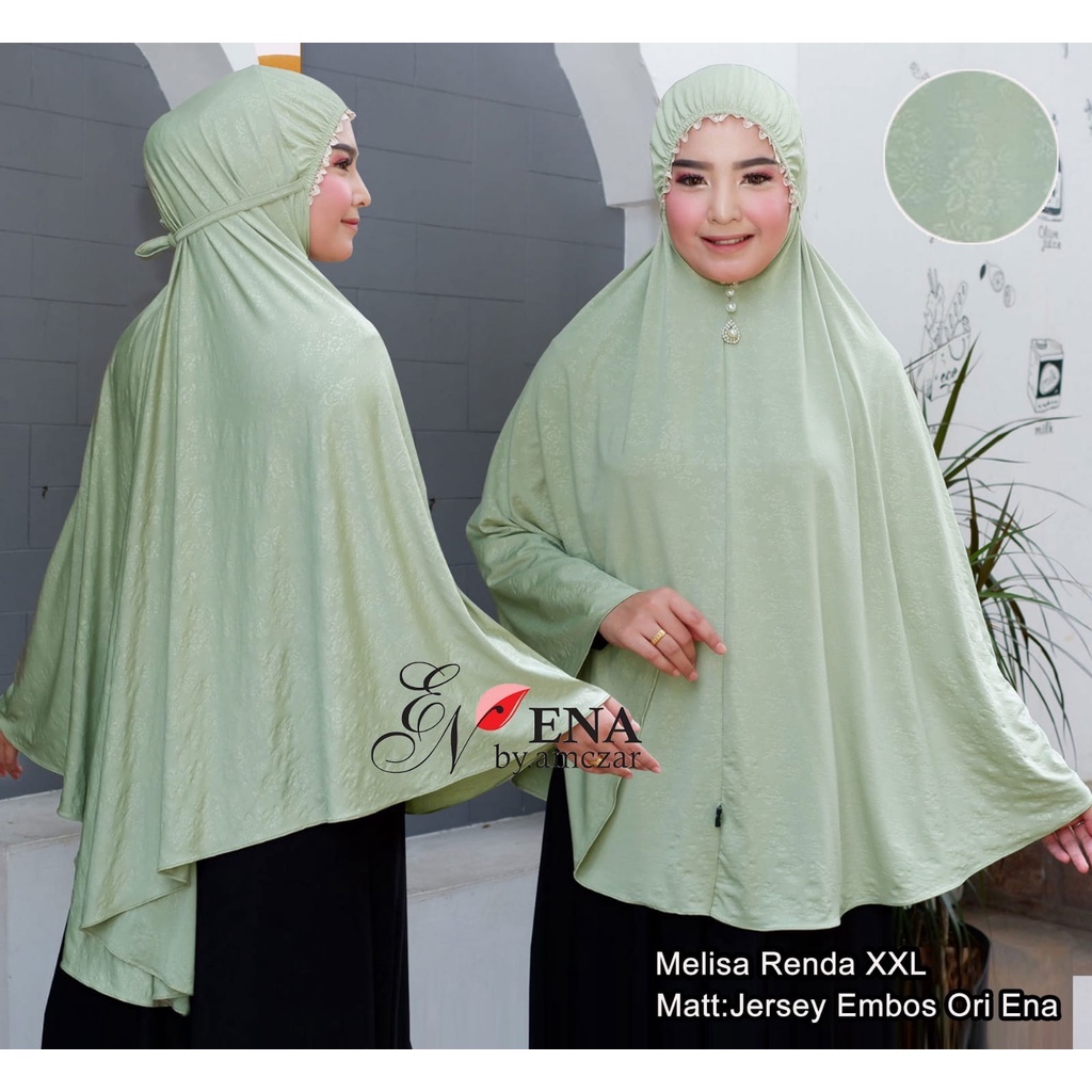 [BISA COD]BEST SELLE HIJAB TERBARU KEKINIAN JUMBO XL KERUT RENDA JERSY EMBOS BRAND MAZEA HIJAB