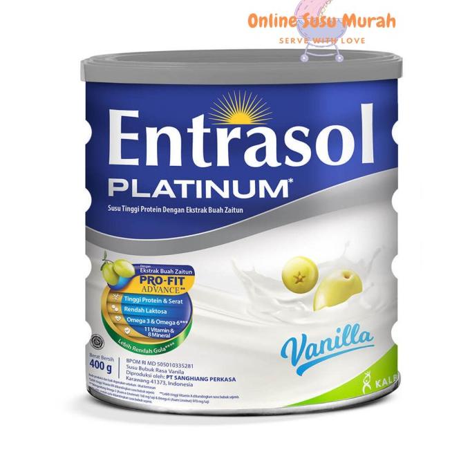 

[ COD ] ENTRASOL SENIOR VANILA COKLAT 400 GR SUSU DEWASA 400GR