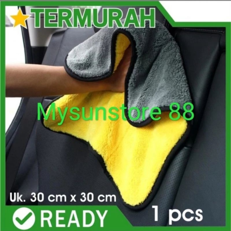 Kain Lap Microfiber Serbaguna 30X40 2 Sisi Halus Multifungsi 500GSM kain Halus