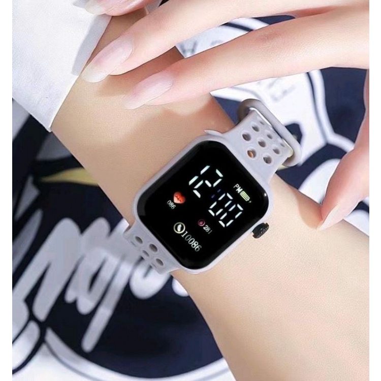 Jam Tangan Led Rubber Fashion Pria Wanita Outfit Kasual Terlaris Water Resistant