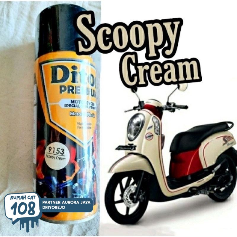 

Rumah Cat - Pilox Diton Premium Scoopy Cream 9153 Krem Krim Cat Pilok Honda Motor 400ml Tahan Bensin Rumah Cat Motor dan Mobil