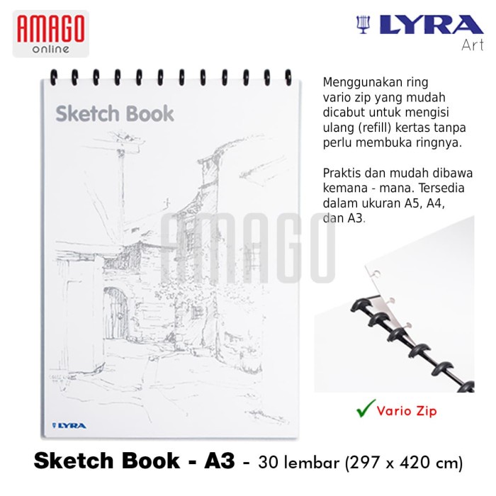 

Mudah Lyra Sketch Book A3 W/ 30 Pages - 9210290 Gilaa!!!