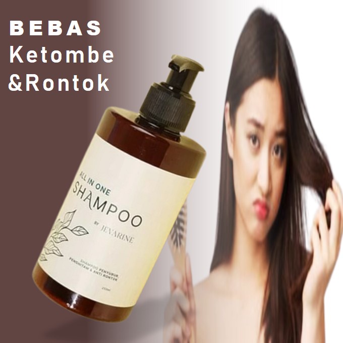 JEVARINE Shampoo All In One Penumbuh Rambut Cepat anti Ketombe Rontok Bercabang Sampo Peyubur Rambut Wanita Panjang Lebat Lembut Dan Lembab Ori Bpom