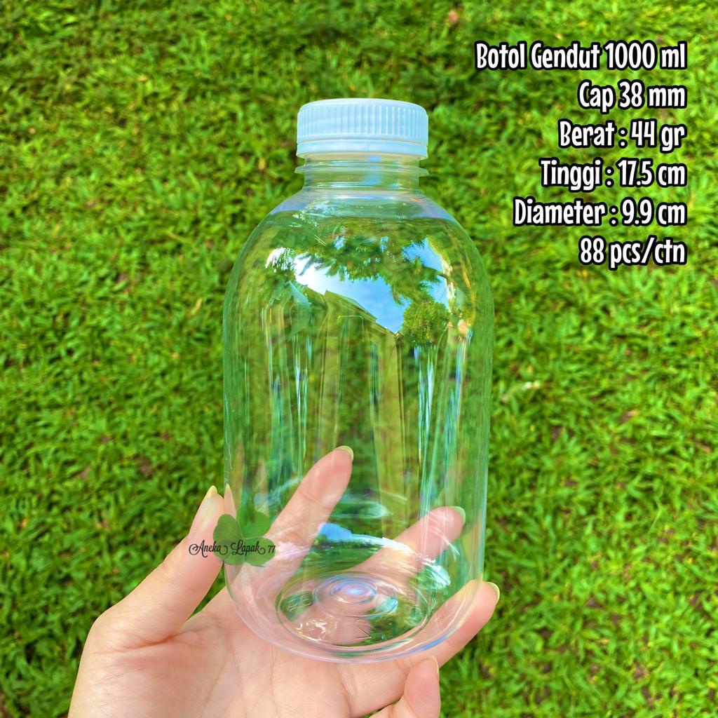 Botol GENDUT 1000 ml botol plastik sirup kopi unik lucu SKLB 1 liter