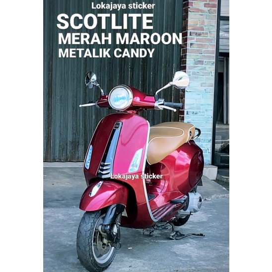 SKOTLET STIKER MERAH MAROON MERAH GELAP METALIK CANDY