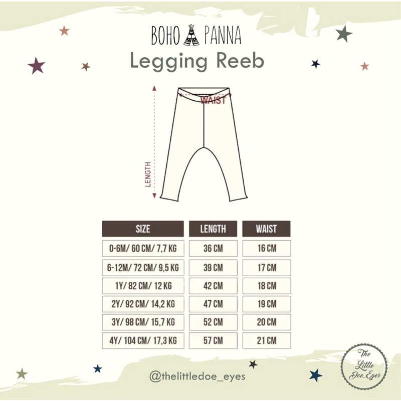 Bohopanna Legging Reeb Celana Anak Unisex Vol.2