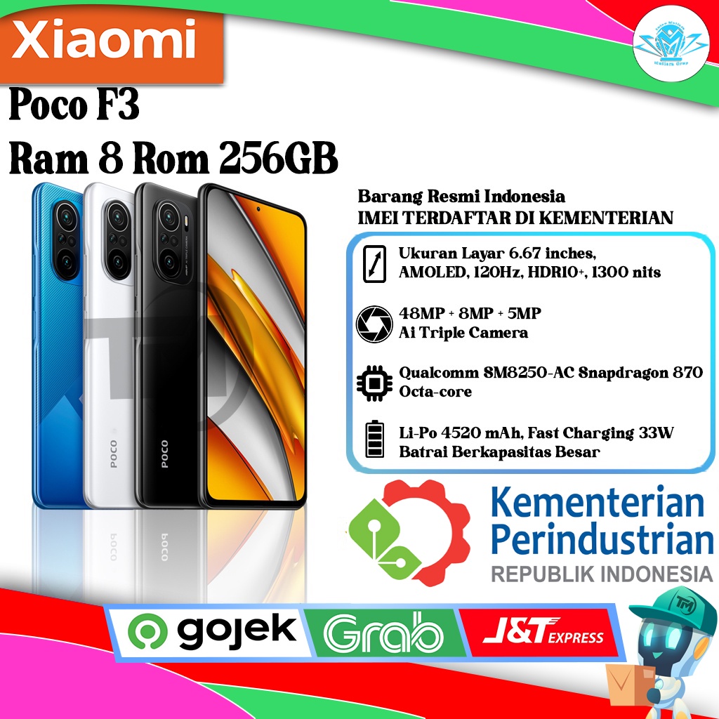Xiaomi Poco F3 Ram 8 Rom 256GB