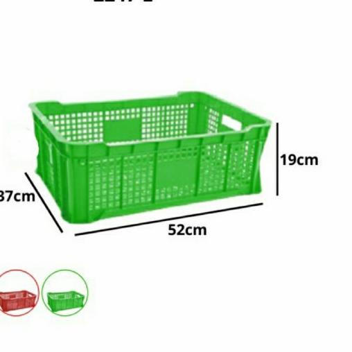 

Container Box 2247 Green Leaf P52xL37xT19 cm Keranjang Industri Roti