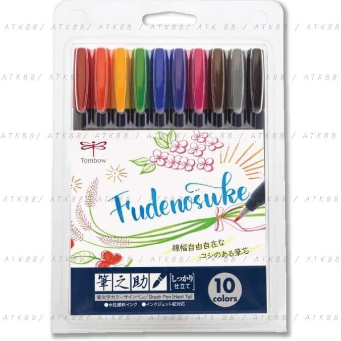 

Tombow Fudenosuke Hard Tip Set 10 / Hard Tip Palette