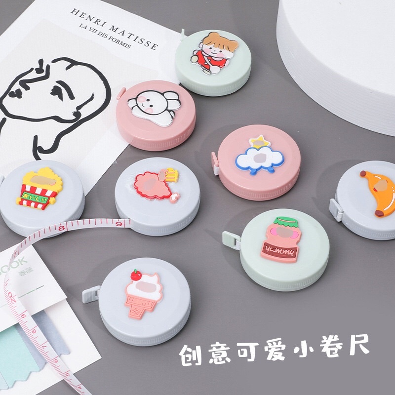 Gulungan Meteran Baju Mini Motif Lucu - Meteran Karakter Meteran Mini