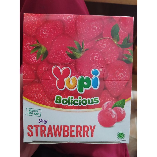 

Yupi Strawberry @5gr/ 1 Box isi 24pcs