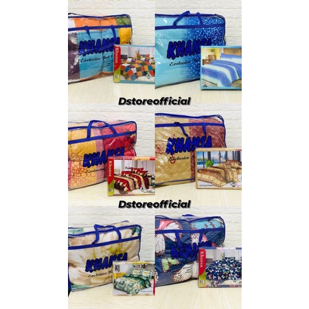 Termurah !!! Bedcover + Sprei Khansa Uk. 180x220cm (GRATIS SARBAN DAN SARGUL)