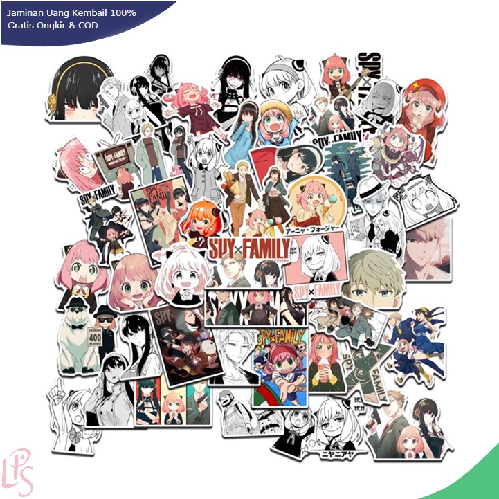 

LPS STIKER SPY x FAMILY MHA AOT HAIKYUU!! JUJUTSU TOKYO REVENG VLACK CLOVER STICKER LUCU CUTE