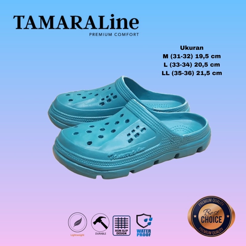 Sepatu Sandal Selop Slide Slip on Karet Anak / Remaja - TAMARALINE 226A / Bahan Premium Lentur Empuk Ringan Kuat Anti Slip Anti Air Model Casual Santai Rumah Outdoor Kamar Mandi  Murah Original