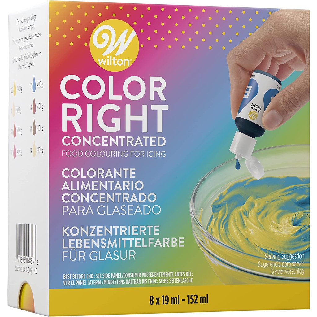 

Wilton Color Right Performance Food Coloring Set - 8 base colors