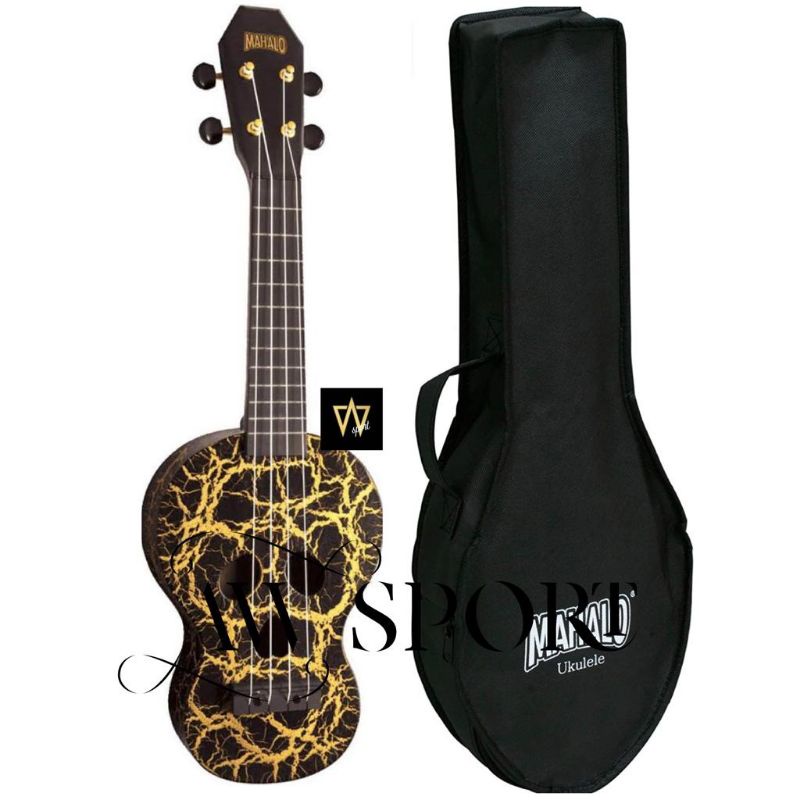 Ukulele Mahalo MC1SKBK Black Motif Tengkorak Original / Ukulele Mahalo