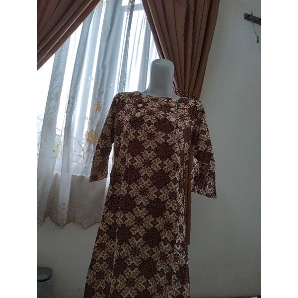 Dress Batik Coklat Preloved