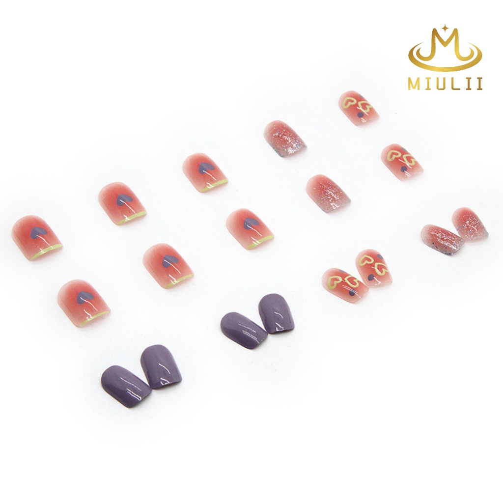 MIULII / KUKU PALSU   A0582  / 24PCS / 3D / NAIL ART / PREMIUM / CUTE / FREE LEM JELLY / KUTEK