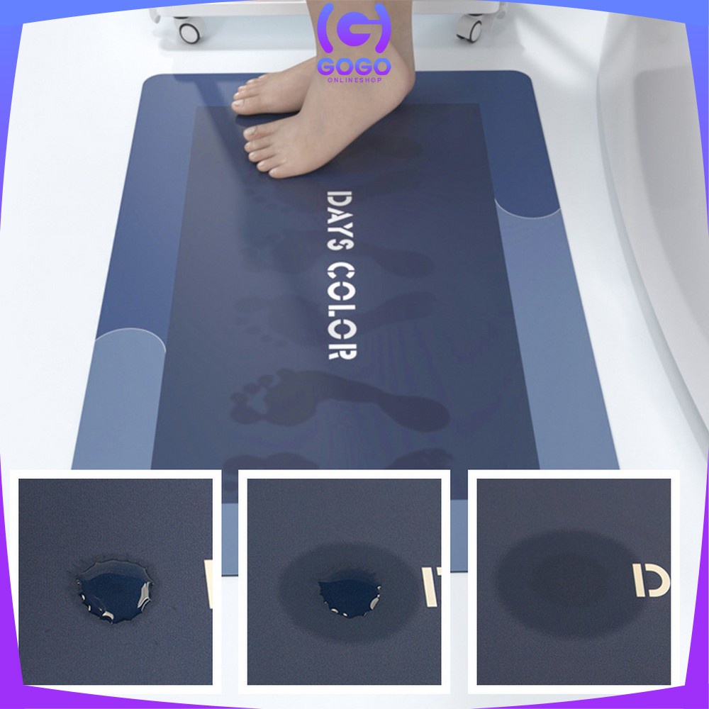 GOGO-C496 C498 Keset Kaki Diatomite Anti Slip / Keset Kamar Mandi Dapur Anti Bakteri Cepat Serap Air / Keset Lantai Rumah