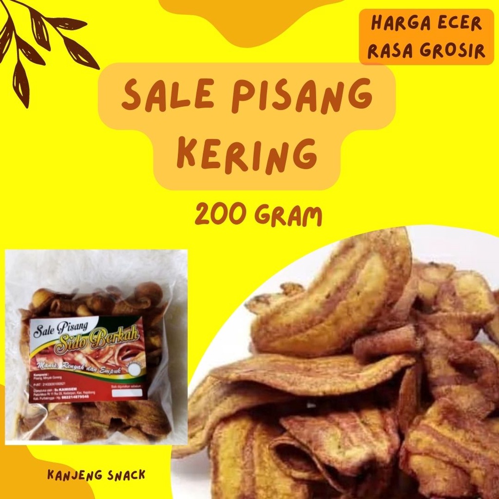 

SALE PISANG KERING / KERIPIK PISANG MANIS 200 gram