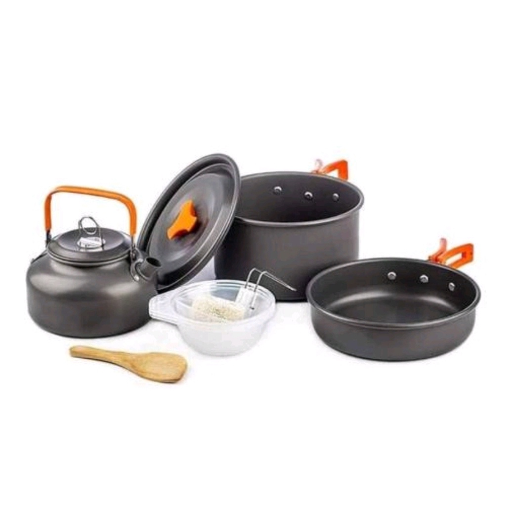 DS-308 cooking set outdoor Nesting Teko Misting DS308 ketel portable alat masak gunung