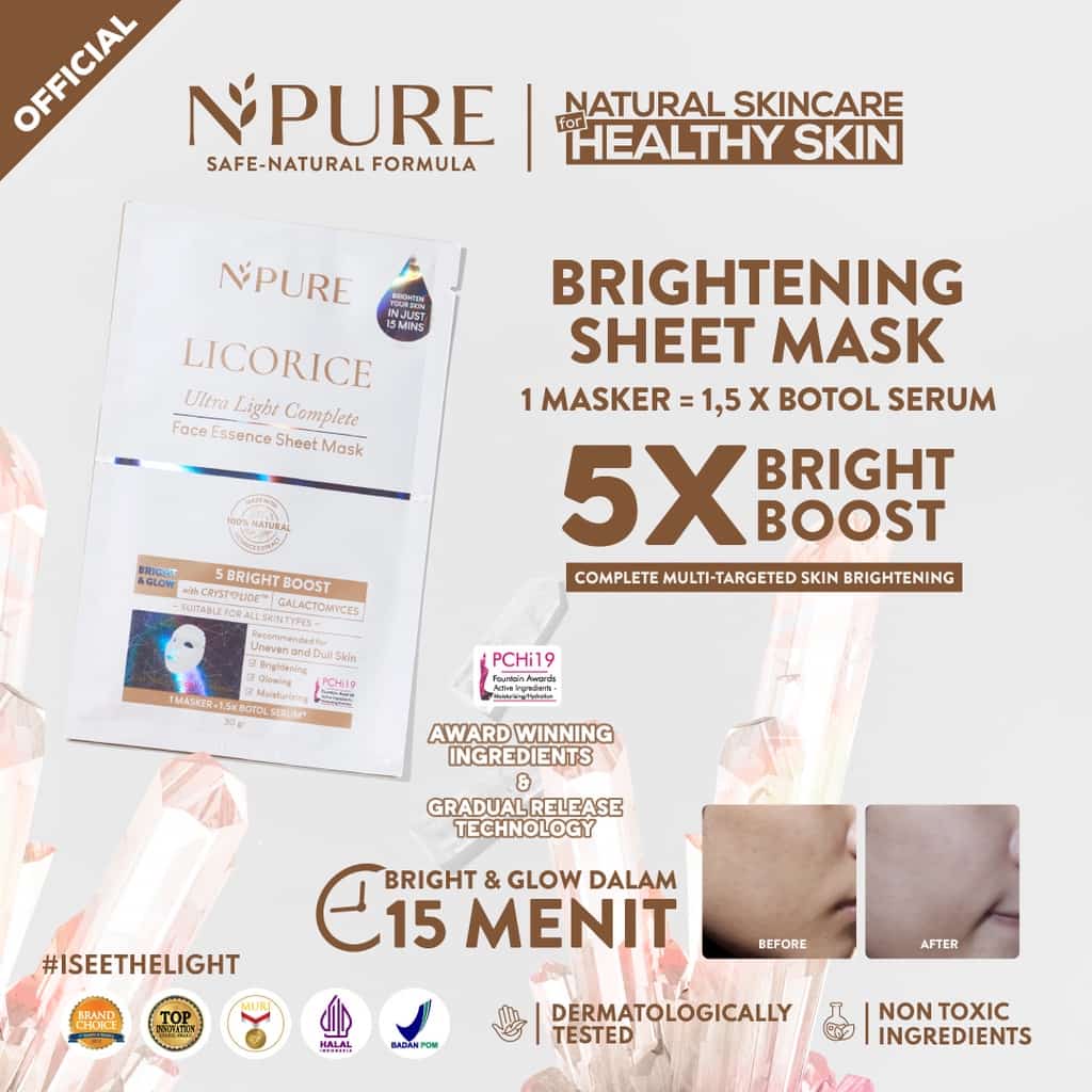 NPURE LICORICE Cleanser / FACIAL WASH | Toner | Serum | Moisturizer | LIPGHT UP Pad | Sheet Mask | MOONLIGHT | PEELINGAXILLARY