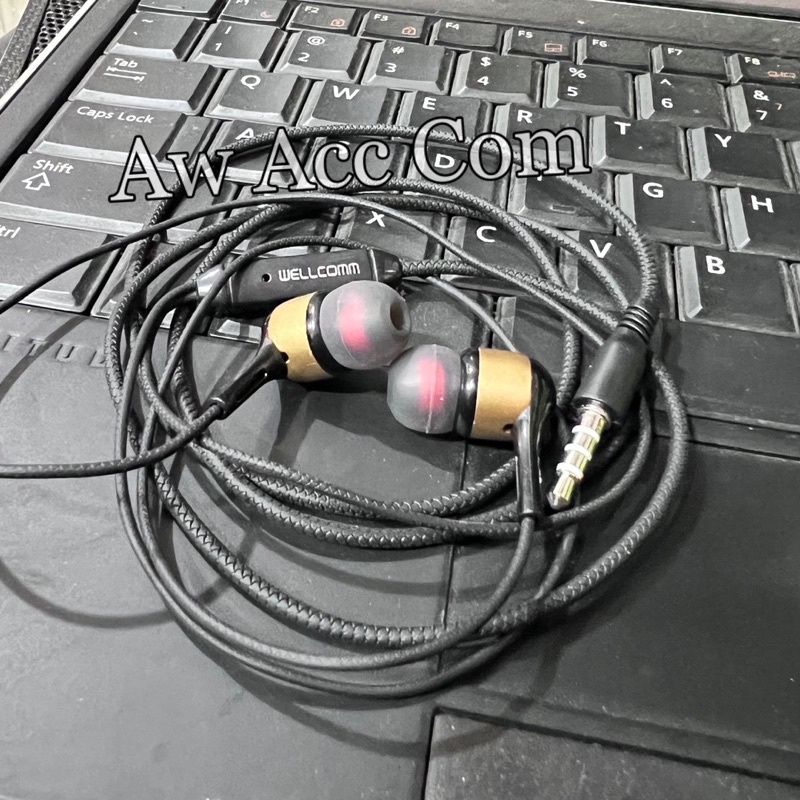 Headset Extra Bass Stereo Earphone Plus Microfon By Wellcomm H-M10